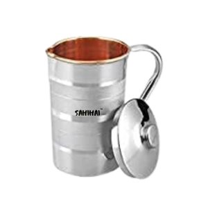 Jug Pitcher with Stainless Steel Outer and Inside Copper