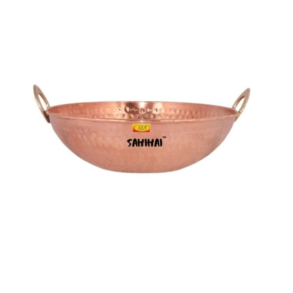 Pure copper kadai Copper cooking wok Traditional Indian cooking vessel Authentic copper kitchenware Handcrafted copper kadai Vintage-style copper cookware Rustic copper wok Antique copper frying pan Copper culinary utensil High-quality copper cooking pot Premium copper kitchen tool Durable copper kadai Heat-conductive cooking wok Copper kitchen essential Cooking with copper utensils Indian cuisine copper kadai Chef's favorite copper cookware Copper kitchen equipment Artisanal copper wok Copper vessel for traditional cooking