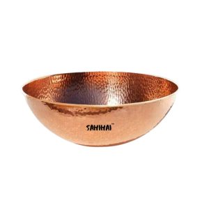 Copper bowl Handcrafted copper bowl Vintage copper mixing bowl Decorative copper serving bowl Polished copper dish Rustic copper salad bowl Antique copper kitchenware Hammered copper bowl Artisanal copper cookware Traditional Indian copper bowl Copper prep bowl Embossed copper serving dish Classic copper dessert bowl Copper fruit bowl Copper soup bowl Solid copper cereal bowl Copper rice bowl Elegant copper dinnerware Bohemian copper tableware Copper kitchen essentials