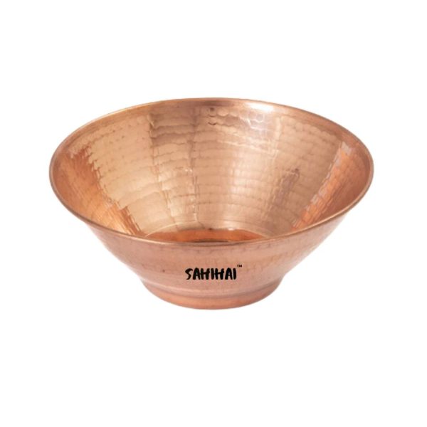 Copper bowl Handcrafted copper bowl Vintage copper mixing bowl Decorative copper serving bowl Polished copper dish Rustic copper salad bowl Antique copper kitchenware Hammered copper bowl Artisanal copper cookware Traditional Indian copper bowl Copper prep bowl Embossed copper serving dish Classic copper dessert bowl Copper fruit bowl Copper soup bowl Solid copper cereal bowl Copper rice bowl Elegant copper dinnerware Bohemian copper tableware Copper kitchen essentials
