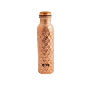 Copper bottle Copper water bottle Ayurvedic copper bottle Health benefits of copper Drinking water from copper Copper vessel Traditional copperware Eco-friendly hydration Copper-infused water Rust-free copper Ayurveda-inspired bottle Anti-bacterial properties Leak-proof copper cap Stylish copper design Drinking vessel Copper therapy Hydration companion